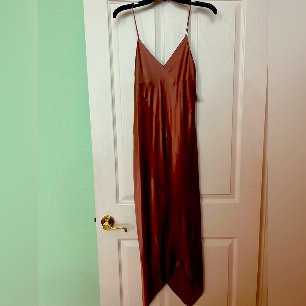 BNWT Topshop boutique 100% SILK bias cut slip dress size 2
